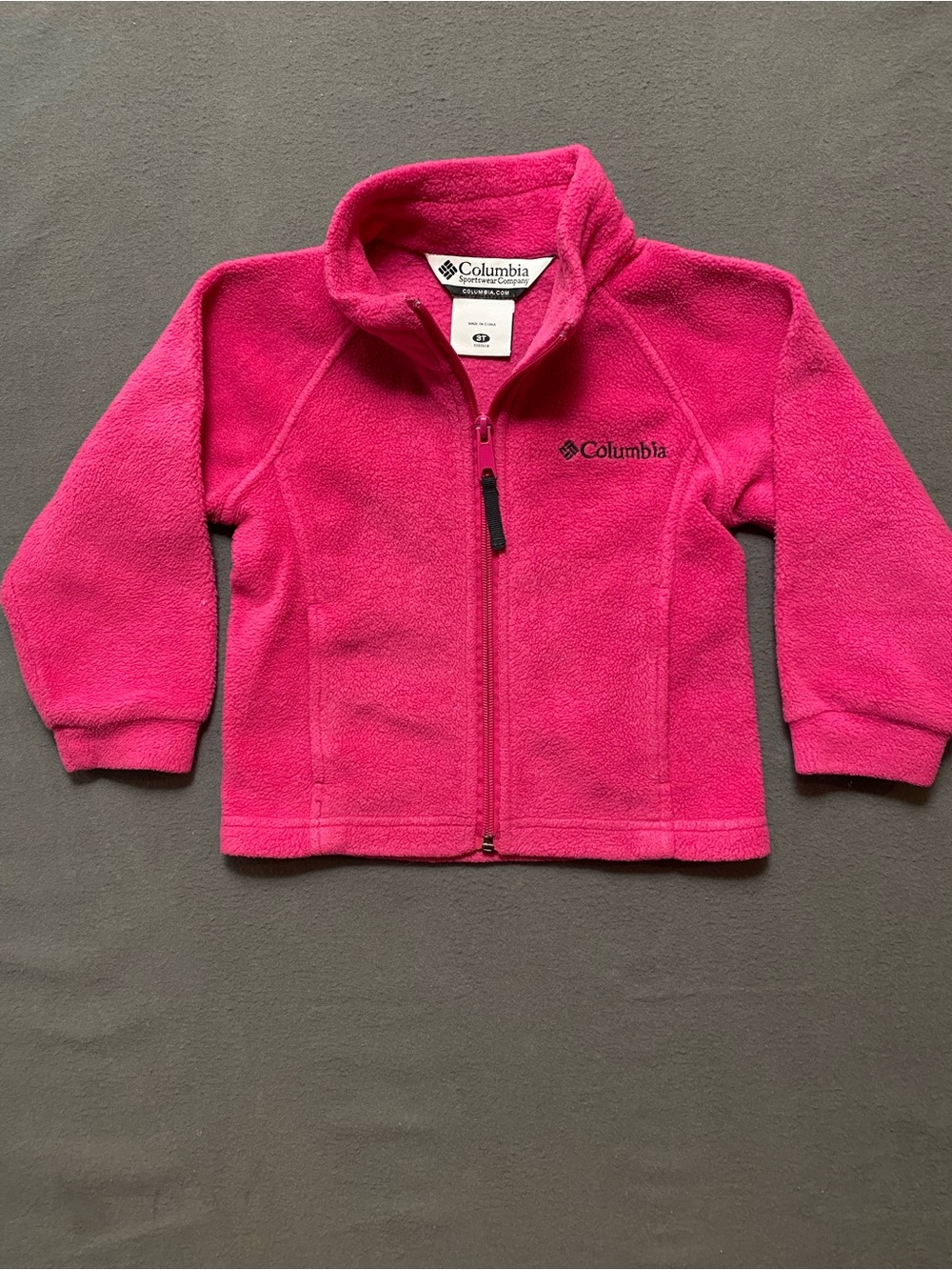 Columbia Bright Pink Fleece Jacket 3T